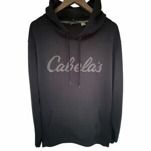 Cabela's Script Logo Pullover Hoodie XL Tall Black